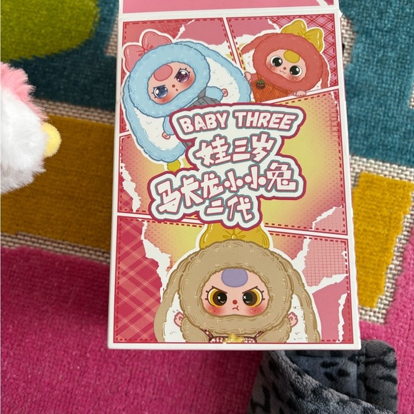 BABY THREE Macaron Cute Bunny V2 PLUSH | NEW | 100% AUTHENTIC | blue & green eye - Picture 3 of 11